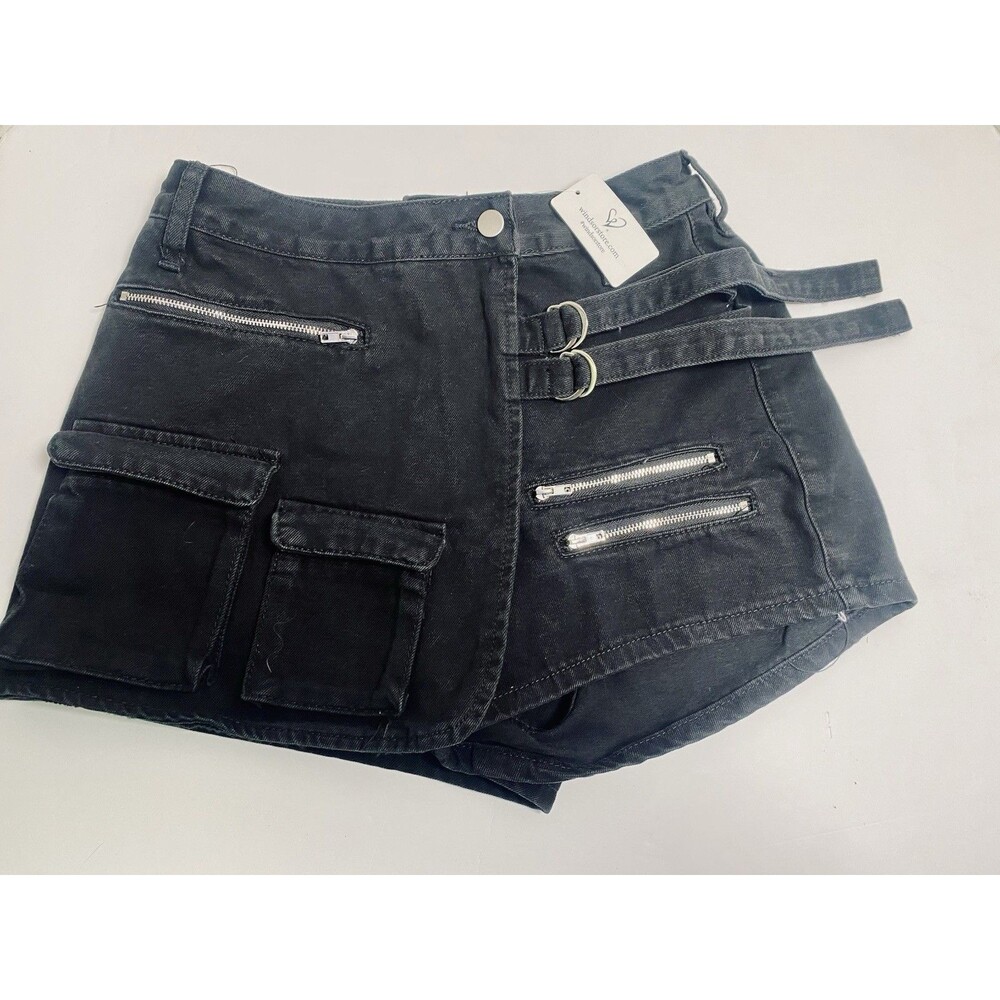 Windsor Denim Black Shorts Skort Y2K Streetwear Women Medium M New